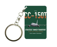 Thumbnail for Airbus CC-150T Polaris design on dark green designed key chain, double-side print