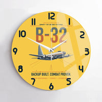 Thumbnail for B-32 Dominator design on yellow no frame wall clock
