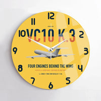Thumbnail for Vickers VC10 K.3 design on yellow no frame wall clock
