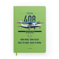Thumbnail for Cessna 408 SkyCourier design on light green notebook