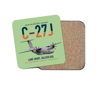 Thumbnail for C-27J Spartan design on light green 1 piece coaster