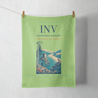 Thumbnail for Inverness Airport (INV) design on light green towel