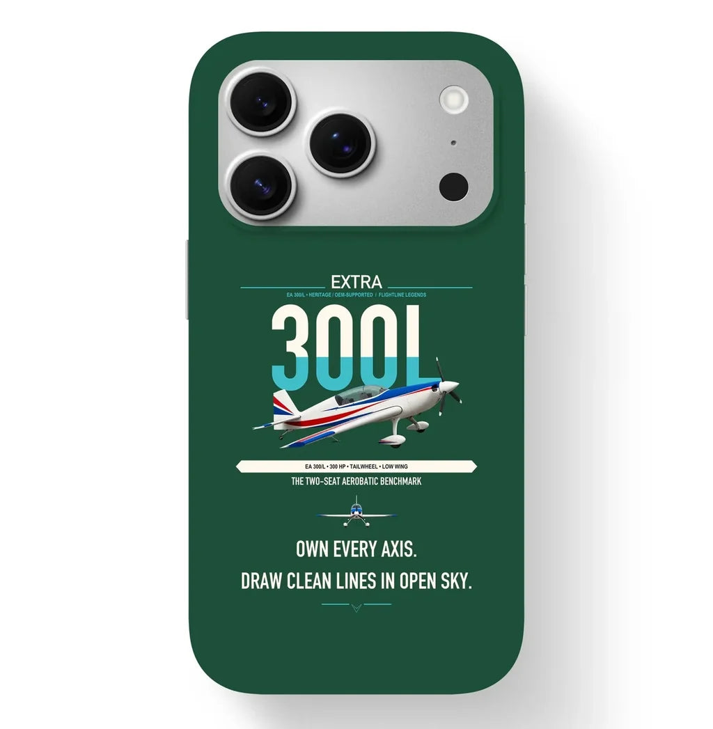 Extra 300L design on dark green magsafe iphone case, for iPhone 17 Pro
