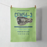 Thumbnail for CFM56-3 design on light green towel