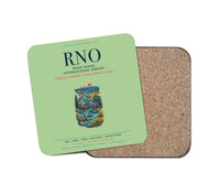 Thumbnail for Reno-Tahoe International Airport (RNO) design on light green 1 piece coaster