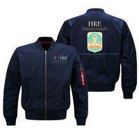 Thumbnail for Robert Gabriel Mugabe International Airport (HRE) design on blue bomber jacket