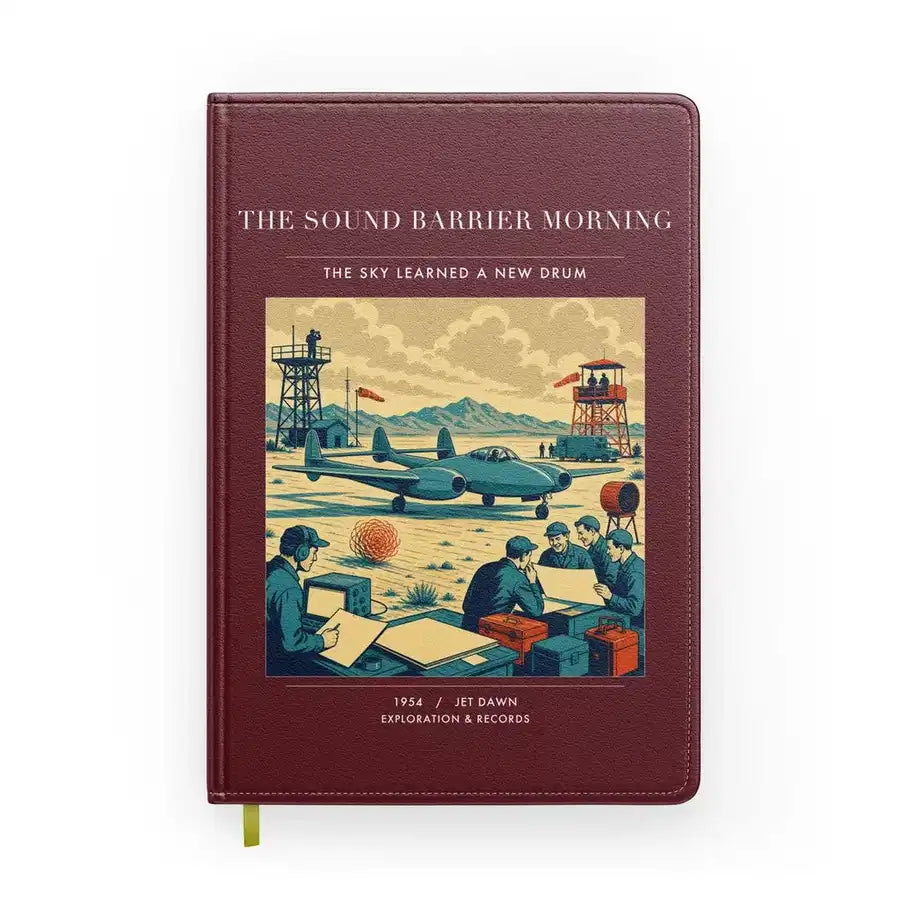 VINTAGE G4459 - The Sound Barrier Morning - Designed Notebooks design on darkred