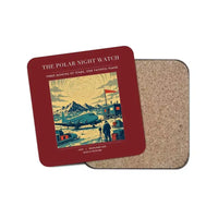 Thumbnail for The Polar Night Watch - Designed Coasters design on dark red 1-piece