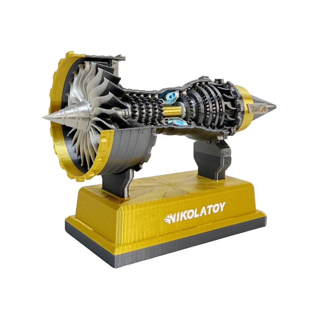 Rolls-Royce Trent 900 Aircraft Turbofan Engine Mini Model in yellow