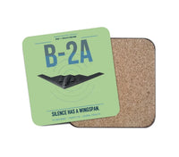 Thumbnail for B-2A Spirit design on light green 1 piece coaster