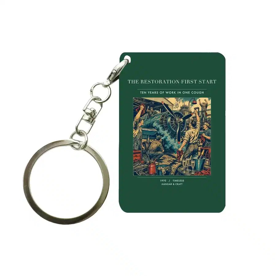 VINTAGE G4455 - The Restoration First Start - Designed Key Chain design on darkgreen