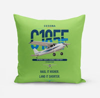 Thumbnail for Cessna A185F Skywagon design on light green pillow