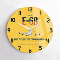 Thumbnail for E-6B Mercury design on yellow no frame wall clock