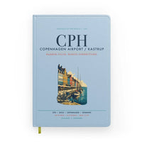 Thumbnail for Copenhagen Airport Kastrup (CPH) design on light blue notebook