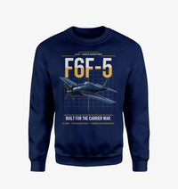 Thumbnail for F6F-5 Hellcat design on navy blue sweatshirt