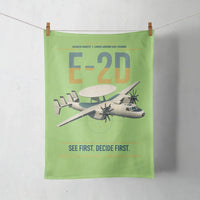 Thumbnail for E-2D Advanced Hawkeye design on light green towel