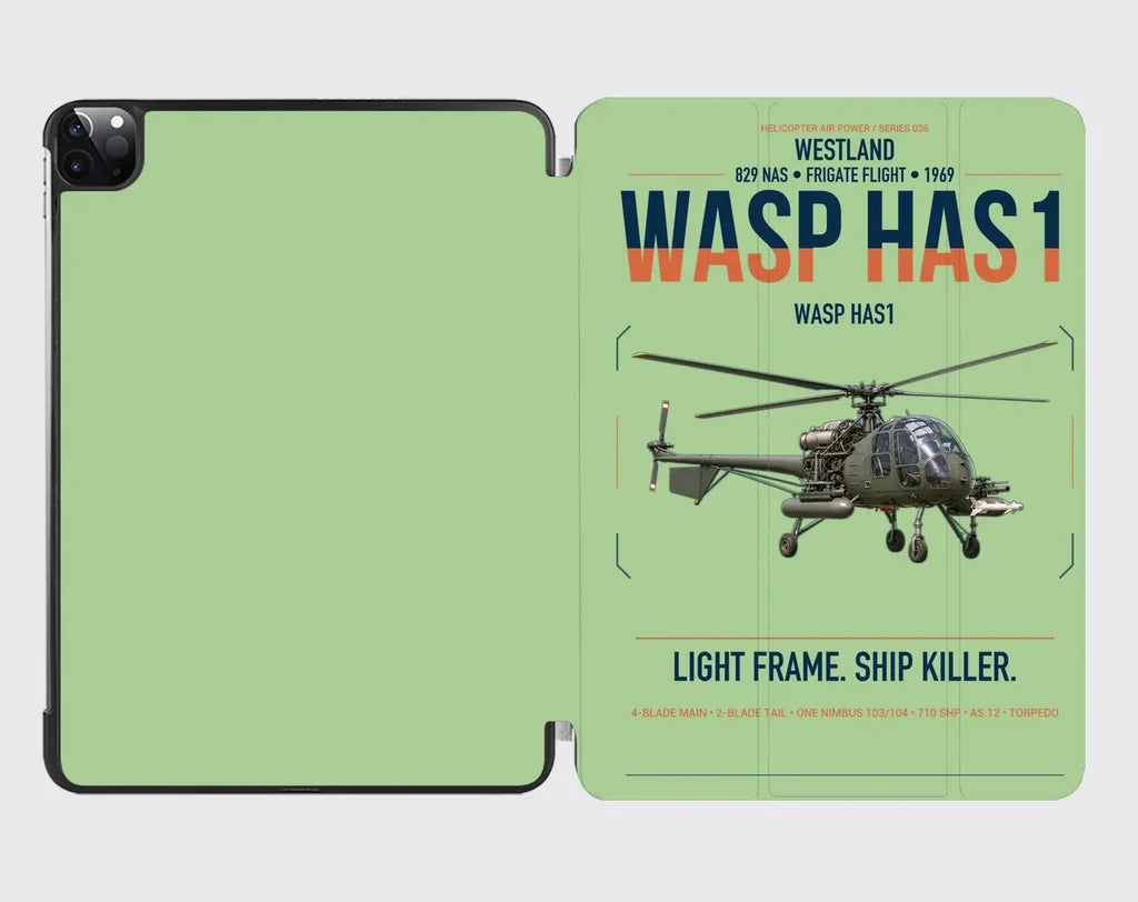 Westland Wasp HAS1 design on light green ipad tablet case