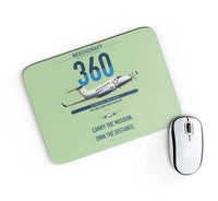 Thumbnail for Beechcraft King Air 360 design on light green rectangle mouse pad