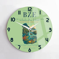 Thumbnail for Philip S. W. Goldson International Airport (BZE) design on light green no frame wall clock