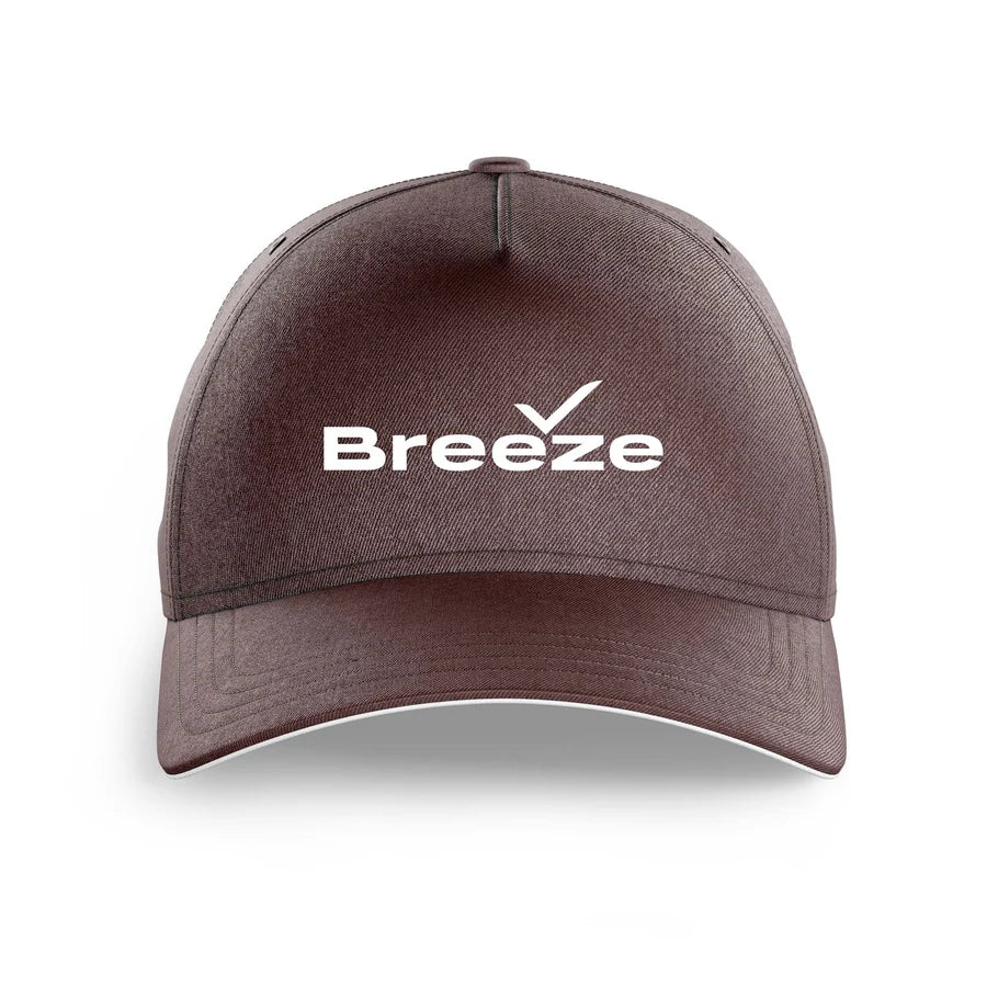 Breeze Airways logo printed on brown cap