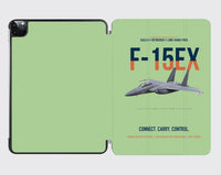Thumbnail for F-15EX Eagle II Connect Carry Control design on light green ipad tablet case