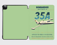 Thumbnail for Bombardier Learjet 35A design on light green ipad tablet case