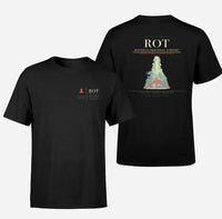 Thumbnail for Rotorua Regional Airport (ROT) design printed on black double-side t-shirt