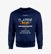 Thumbnail for Canadair CL-415EAF design on navy blue sweatshirt
