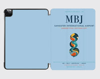 Thumbnail for Sangster International Airport (MBJ) design on light blue ipad tablet case