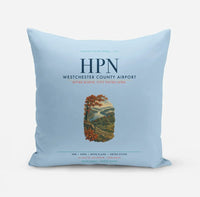 Thumbnail for Westchester County Airport (HPN) design on light blue pillow