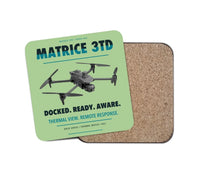 Thumbnail for DJI Matrice 3TD design on light green 1 piece coaster