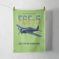 Thumbnail for F6F-5 Hellcat design on light green towel