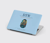 Thumbnail for Detroit Metropolitan Wayne County Airport (DTW) design on light blue MacBook case