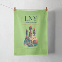 Thumbnail for Lanai Airport (LNY) design on light green towel