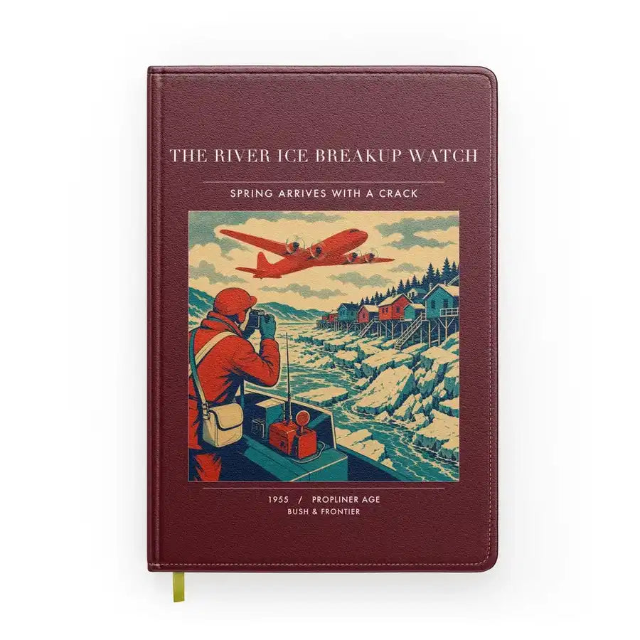 VINTAGE G4491 - The River Ice Breakup Watch - Designed Notebooks design on darkred