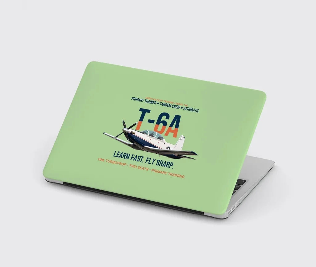 T-6A Texan II Train The Next Generation design on light green MacBook case