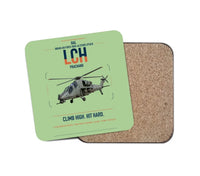 Thumbnail for HAL LCH Prachand design on light green 1 piece coaster