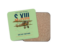 Thumbnail for SPAD S.XIII C.1 design on light green 1 piece coaster