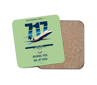 Thumbnail for Boeing 717-200 design on light green 1 piece coaster