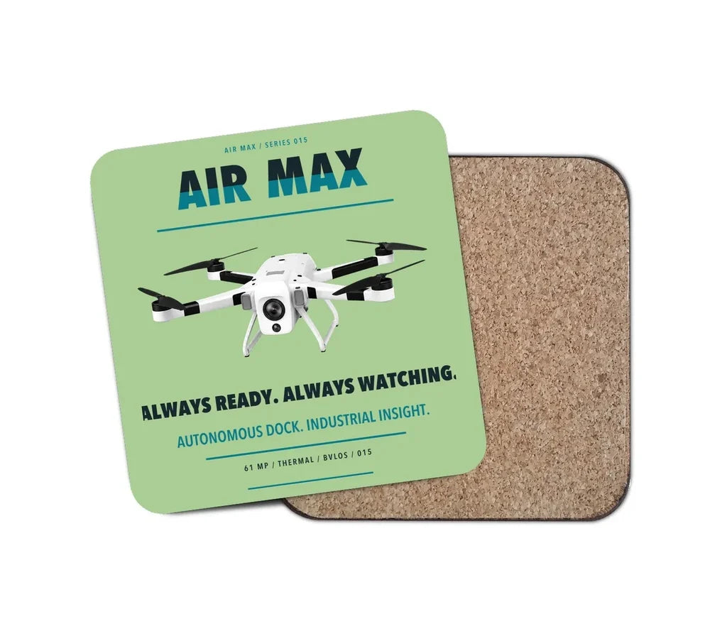 Percepto Air Max design on light green 1 piece coaster