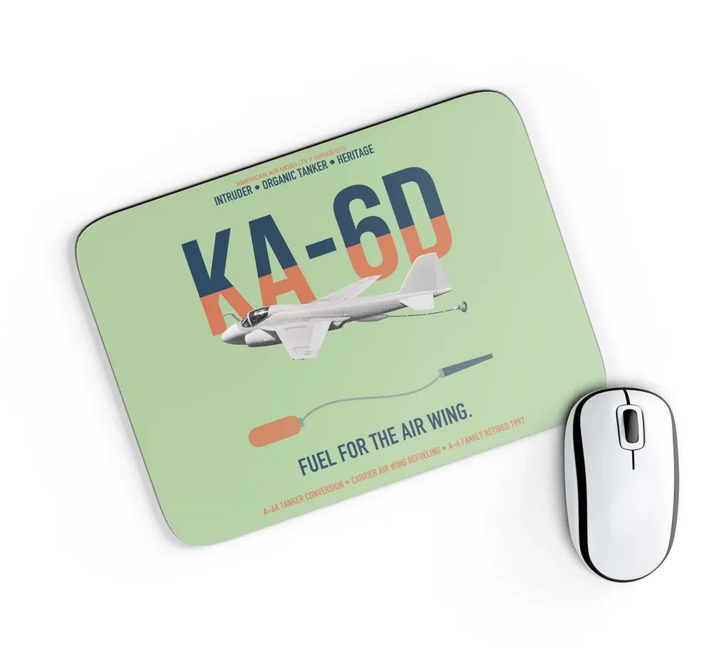 KA-6D Intruder design on light green rectangle mouse pad