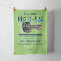 Thumbnail for RB211-524 design on light green towel