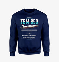Thumbnail for Socata TBM 850 design on navy blue sweatshirt