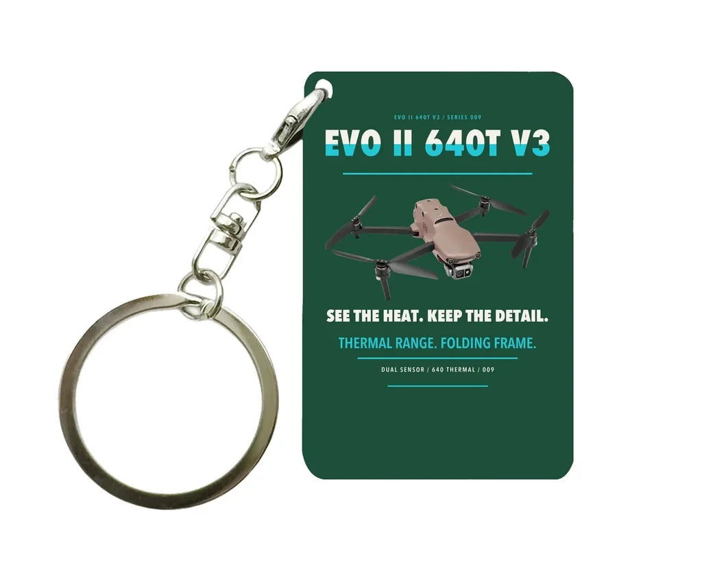 Autel EVO II Dual 640T V3 Key Chain design on dark green key chain
