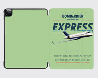 Thumbnail for Bombardier Global Express design on light green ipad tablet case