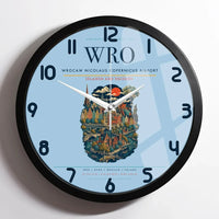 Thumbnail for Wrocaw Nicolaus Copernicus Airport WRO Wall-Clock Framed - Light Blue