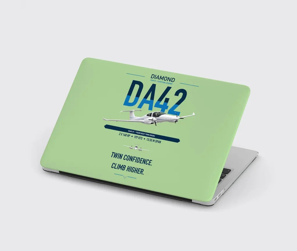 Diamond DA42-VI design on light green MacBook case