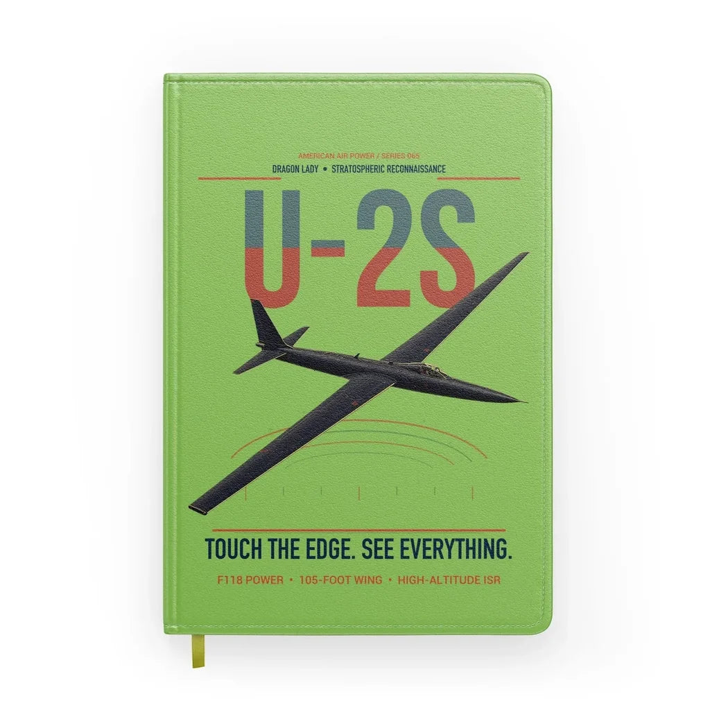 U-2S Dragon Lady design on light green notebook