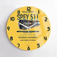 Thumbnail for SPEY 511 design on yellow no frame wall clock