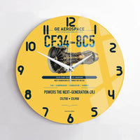 Thumbnail for CF34-8C5 design on yellow no frame wall clock